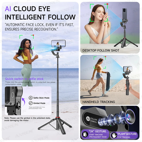 Smart Selfie Stabilizer Stick